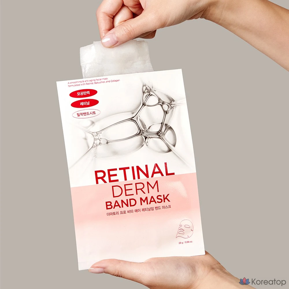 Тканевая маска для лица Dermatory Pore Elastic Retinal Derm Band Mask, 5 шт., фото 3