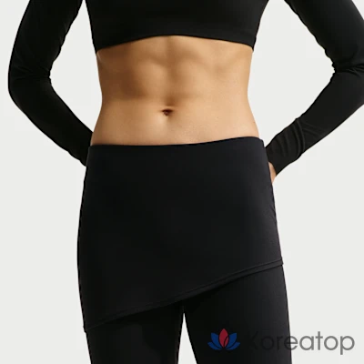 Брюки женские Nike Zenvy Dri-FIT Mid-Rise Pants с юбкой-оверлеем