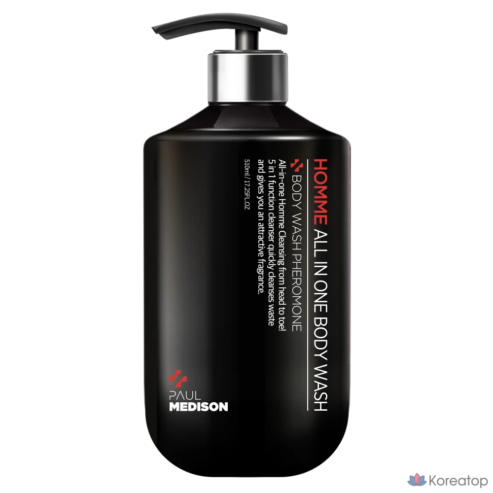 Гель для душа Paul Medison Homme All-in-One Body Wash, аромат феромон, 510 мл, 1 шт.