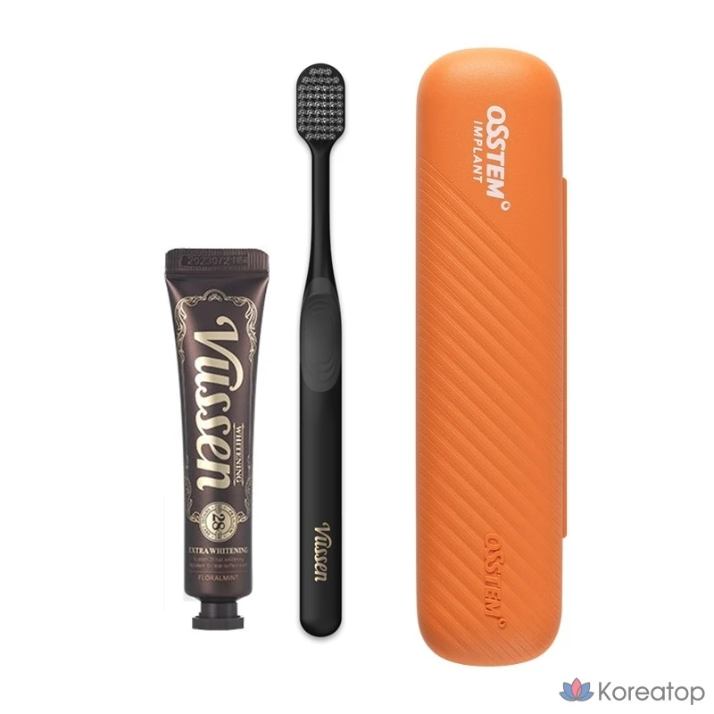 Набор для ухода Vussen Travel Portable Oral Care Kit (Vussen 28 Strong Whitening Toothpaste 34 г + зубная щетка), 5 шт.
