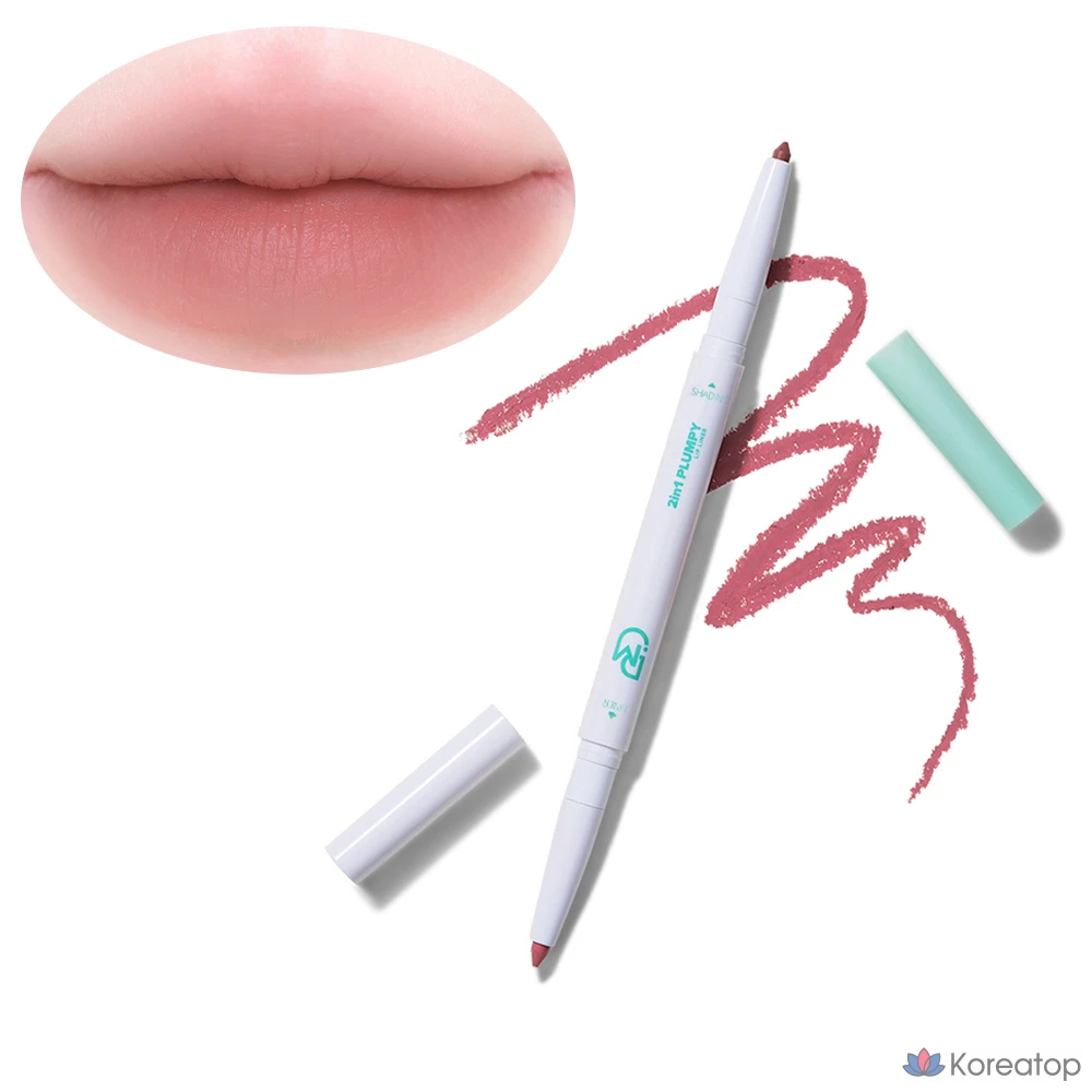 Карандаш для губ DEARMAY 2in1 Plumpy Lip Liner, оттенок P04 Brickwood, 0.36 г, 1 шт.