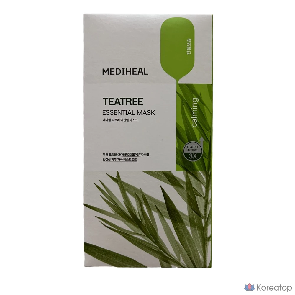 Тканевая маска для лица MEDIHEAL Tea Tree Care Solution Essential Mask EX, 20 шт.