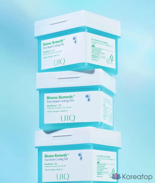 Пэды для лица UIQ Biome Remedy Pore Reset Cooling Pad, 180 мл, 80 шт.