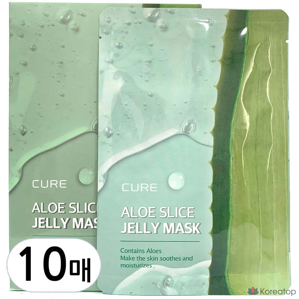 Тканевая маска для лица KIM JEONG MOON Aloe La Sense Roe Cure Slice Jelly Mask, 300 мл, 10 шт.