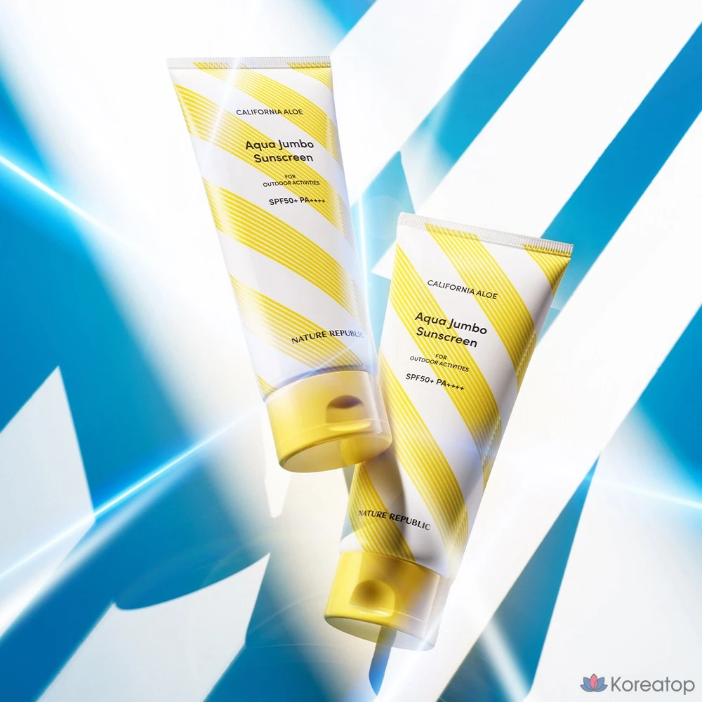 Солнцезащитный крем Nature Republic California Aloe Aqua Jumbo Sun Lotion SPF50+ PA++++, 250 мл, 1 шт.