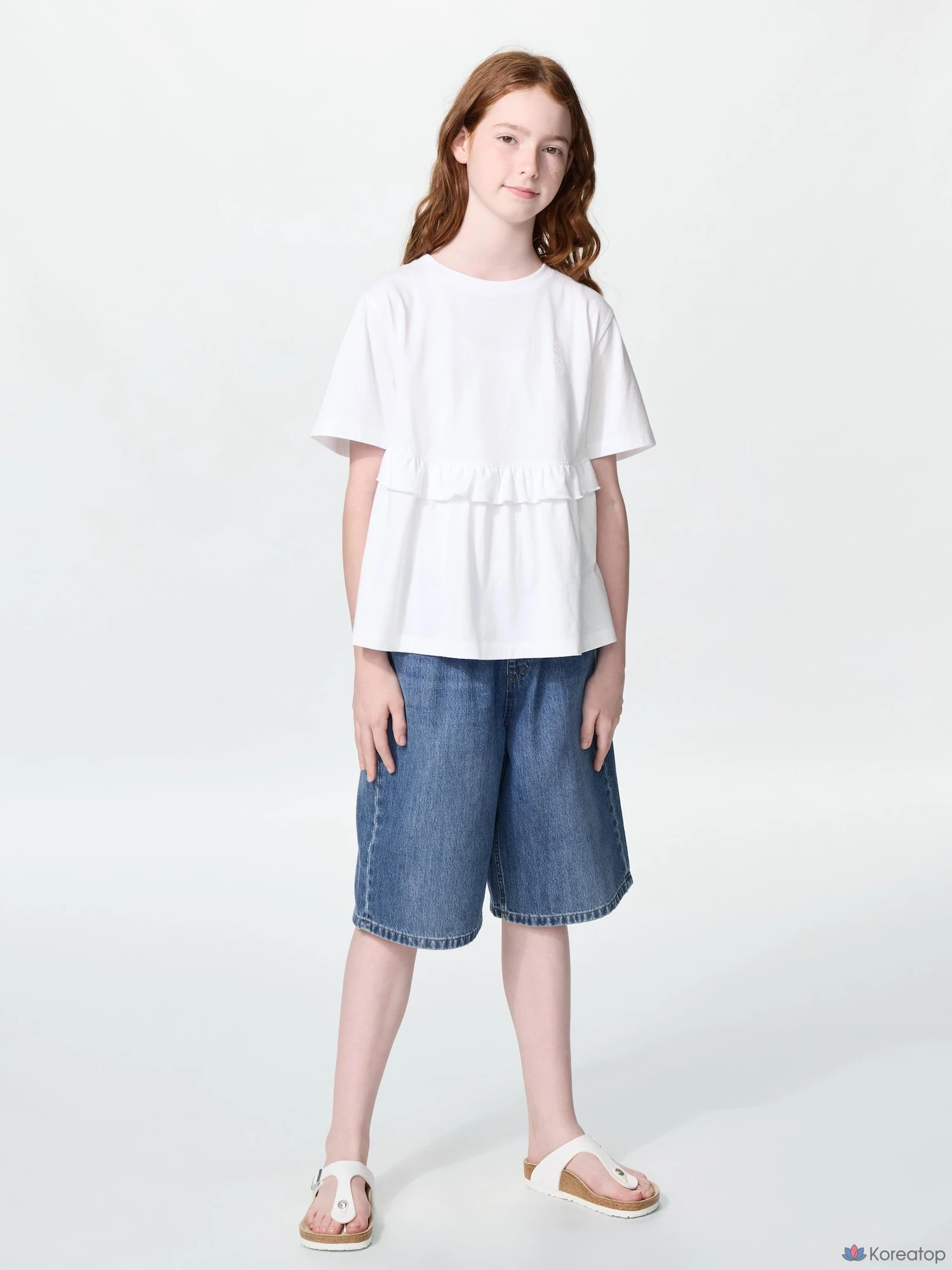 Футболка для девочек Uniqlo Frill T-Shirt