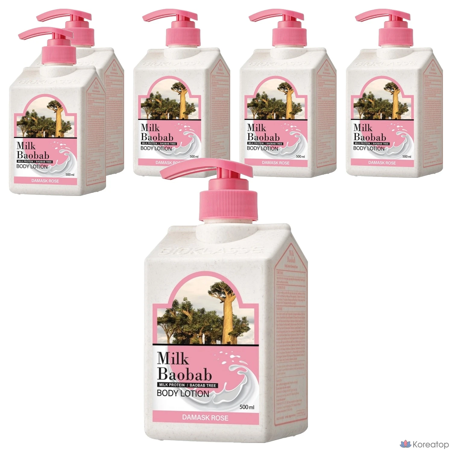 Лосьон для тела Milk Baobab Body Lotion Damask Rose, 500 мл, 6 шт.