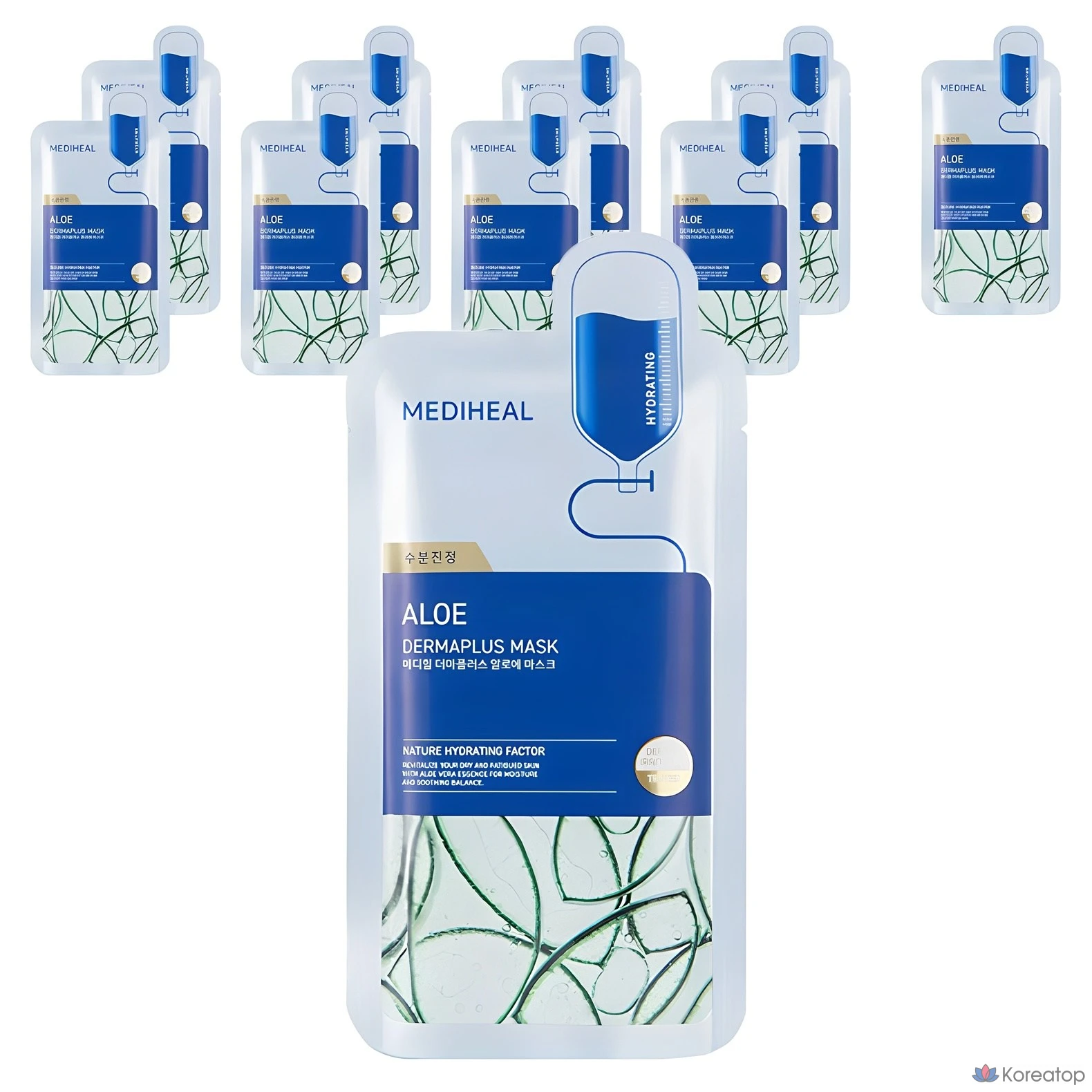 Тканевая маска для лица MEDIHEAL Derma Plus Aloe Mask, 10 шт.