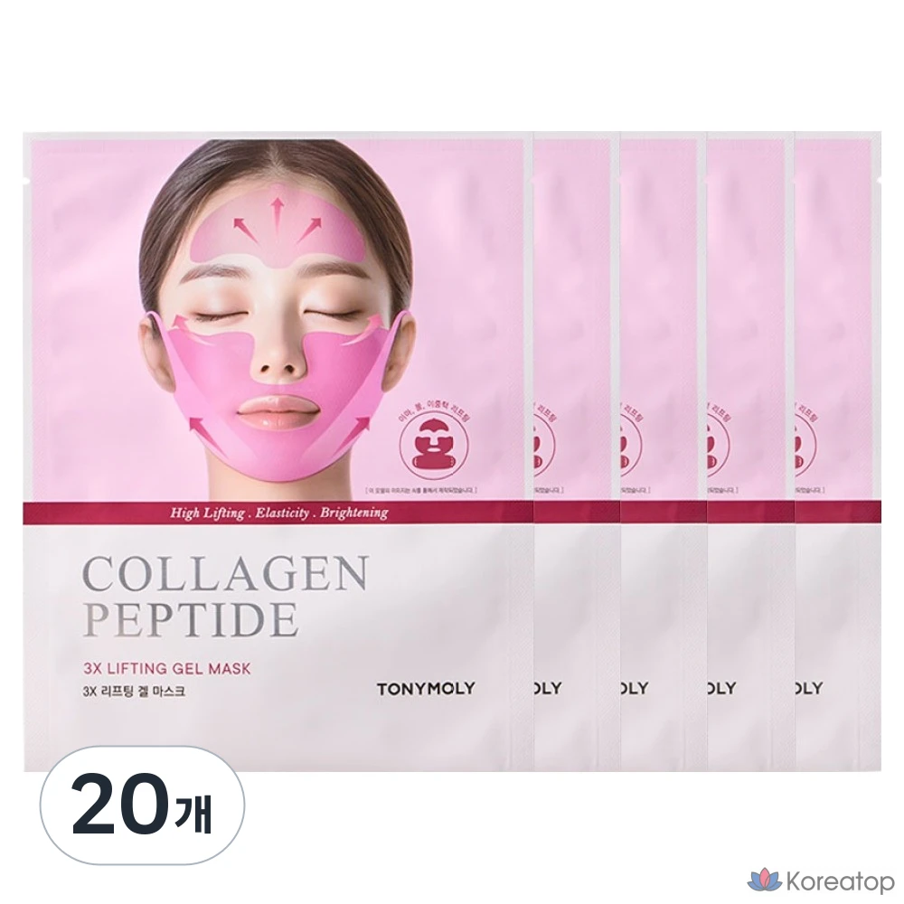 Гидрогелевая маска для лица Tony Moly Collagen Peptide 3X Lifting Gel Mask, 20 шт.