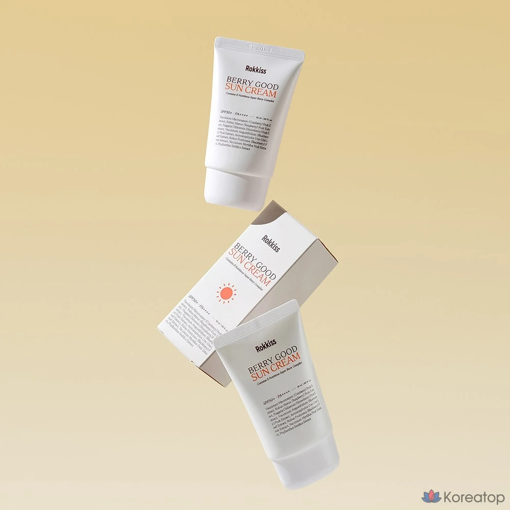Солнцезащитный крем Rokkiss Berry Good Yumugiacha Sun Cream SPF50+ PA++++, 50 мл, 1 шт.