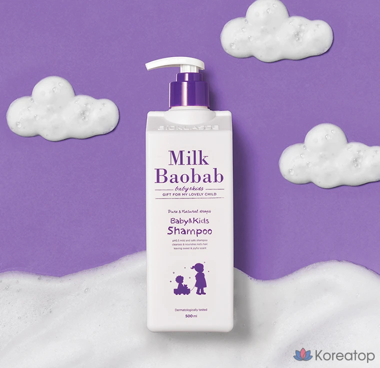 Набор для ухода Milk Baobab Baby & Kids Shampoo + Wash, 500 мл, 1 шт.