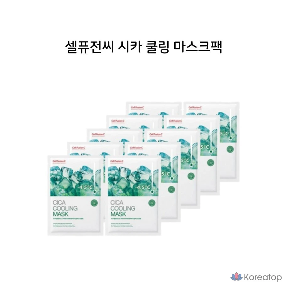 Тканевая маска для лица CELL FUSION C Cica Cooling Mask, 27 г, 10 шт., фото 2