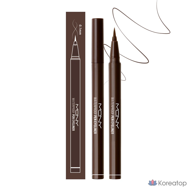 Подводка для глаз Mqny Waterproof Pen Eyeliner, оттенок Deep Brown, 0.6 г, 1 шт.