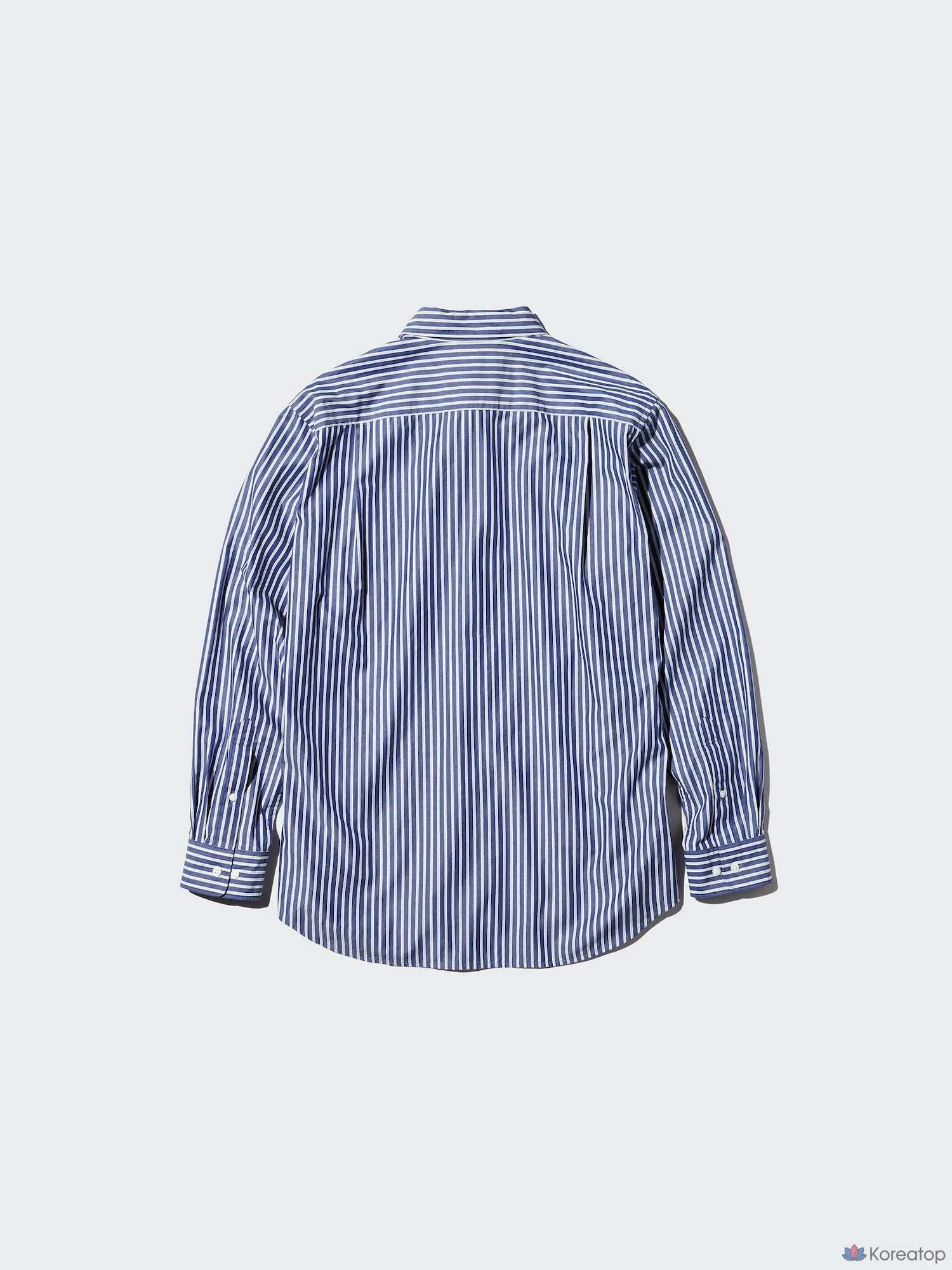 Рубашка Uniqlo Broadcloth Shirt Button-Down Collar Stripe E