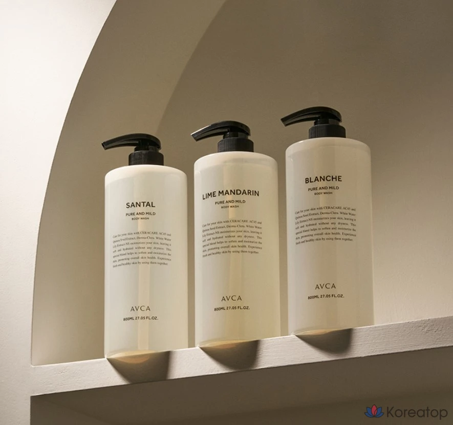Гель для душа AVCA Pure &amp; Mild Body Wash Blanche, 800 мл, 1 шт.