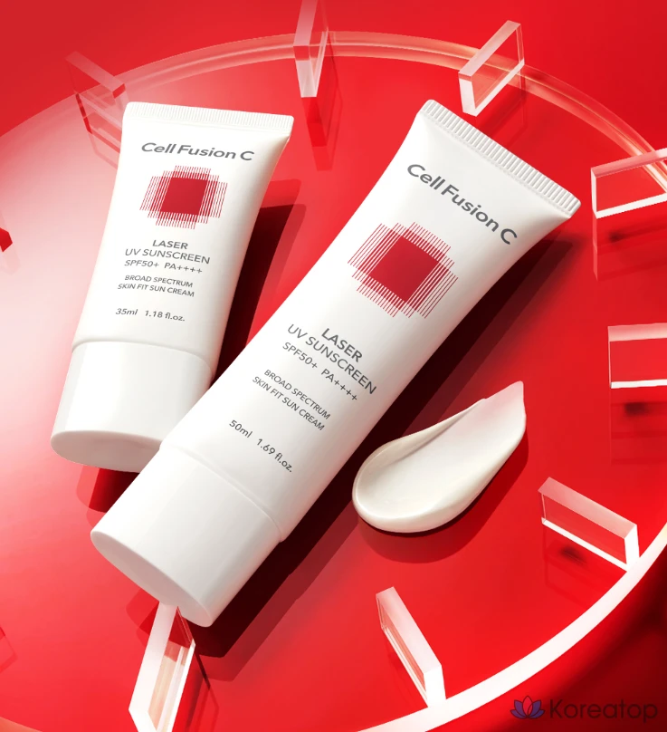 Солнцезащитный крем CELL FUSION C Laser UV Sunscreen SPF50+ PA++++, 50 мл x 2 шт. + 20 мл, 1 шт.