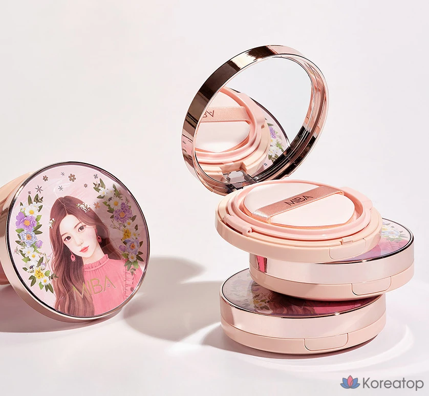 Кушон Miba Ion Calcium Double Cushion Foundation RX, оттенок 21, 25 г + рефилл 25 г, 1 шт.