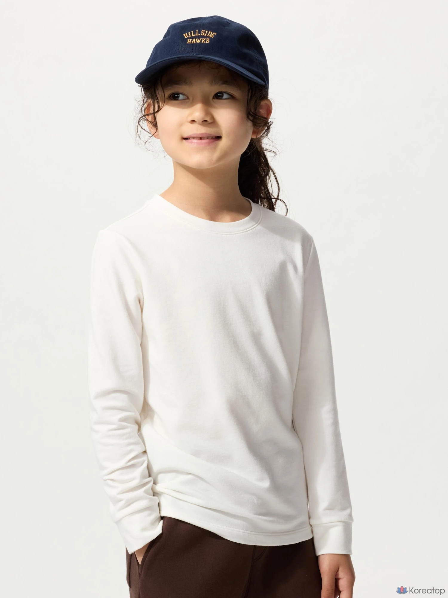 Футболка детская Uniqlo HEATTECH Extra Warm Cotton Crew Neck T с длинным рукавом