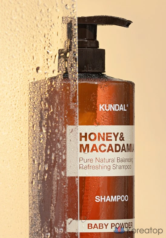 Шампунь Kundal Honey & Macadamia Nature Shampoo Baby Powder, 500 мл, 1 шт., фото 4