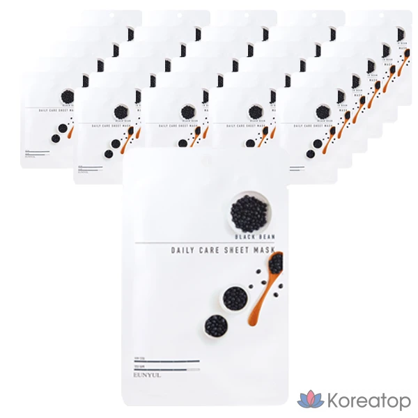 Тканевая маска для лица Eunyul Black Bean Daily Care Sheet Mask, 30 шт.