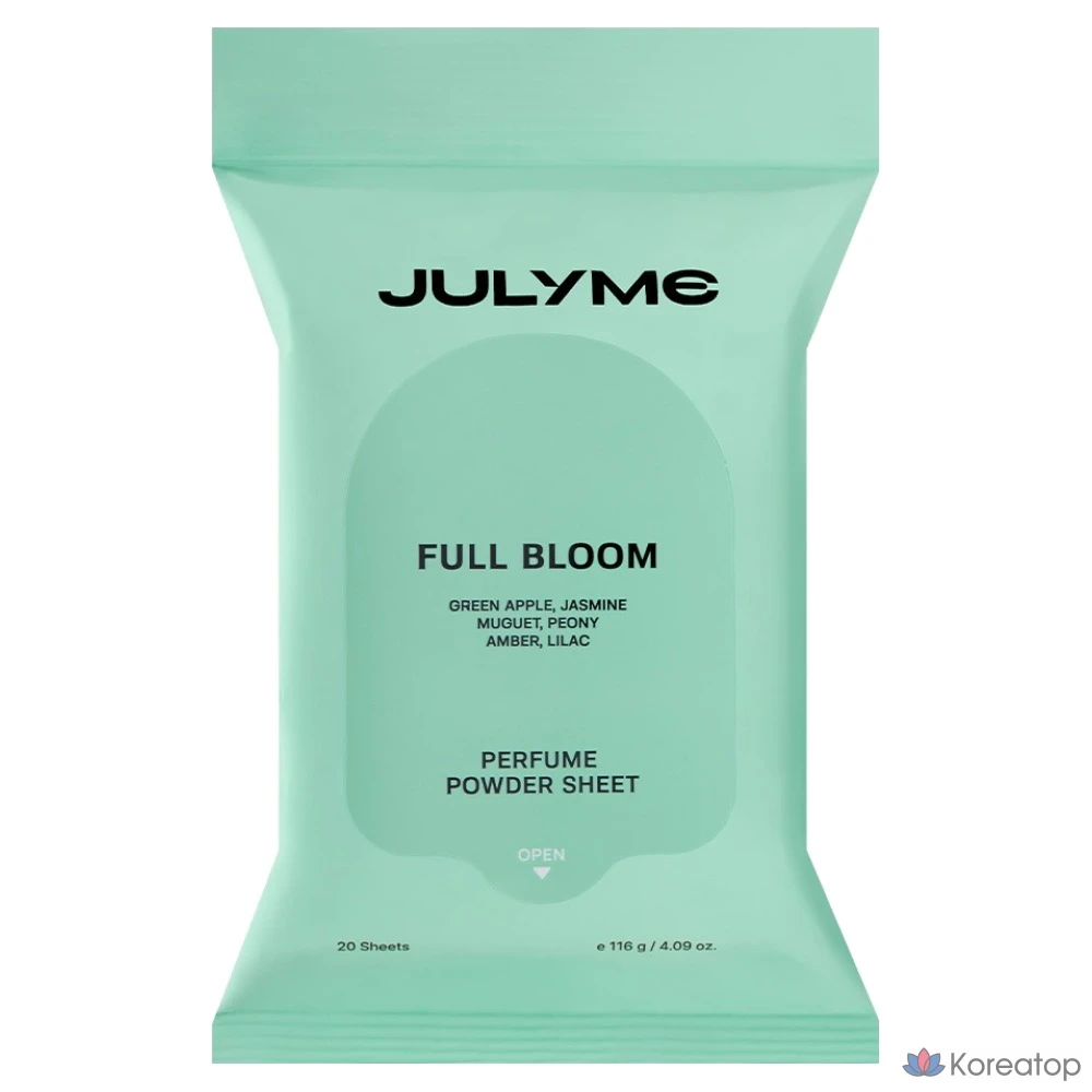 Тканевая маска для лица JUL7ME Perfume Powder Sheet Full Bloom, 20 г, 20 шт.
