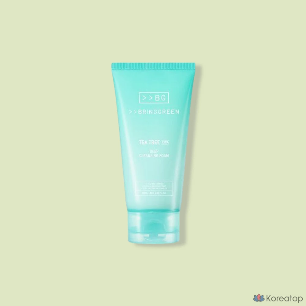 Очищающая пенка Bring Green Cica Trouble Tea Tree Deep Cleansing Foam, 120 мл, 1 шт.