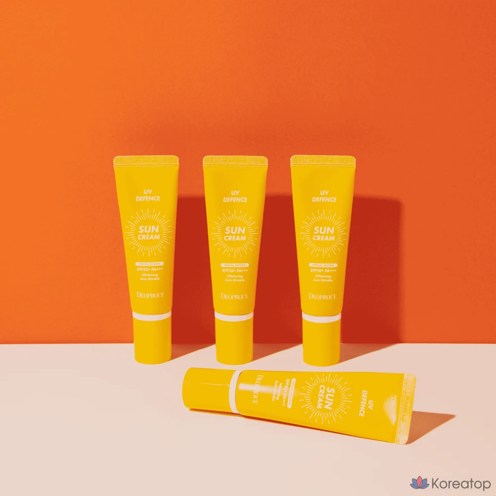 Солнцезащитный крем Deoproce UV Defense Sun Cream SPF50+ PA+++, 50 г, 1 шт.