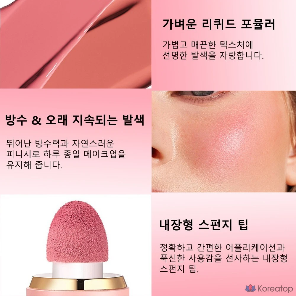 Румяна жидкие Jungsaemmool Moist Vital Phytone Liquid Blusher, оттенок 01, 1 шт., фото 2