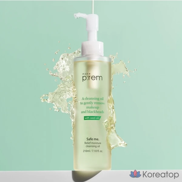 Гидрофильное масло MAKE P:REM Safe Me Relief Moisture Cleansing Oil, 210 мл, 1 шт.