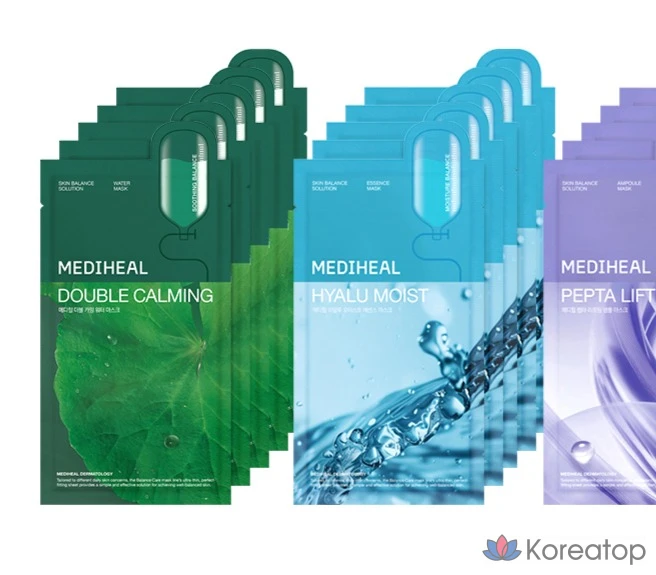 Набор для ухода MEDIHEAL Daily Solution Mask 3-piece Set, 30 шт.