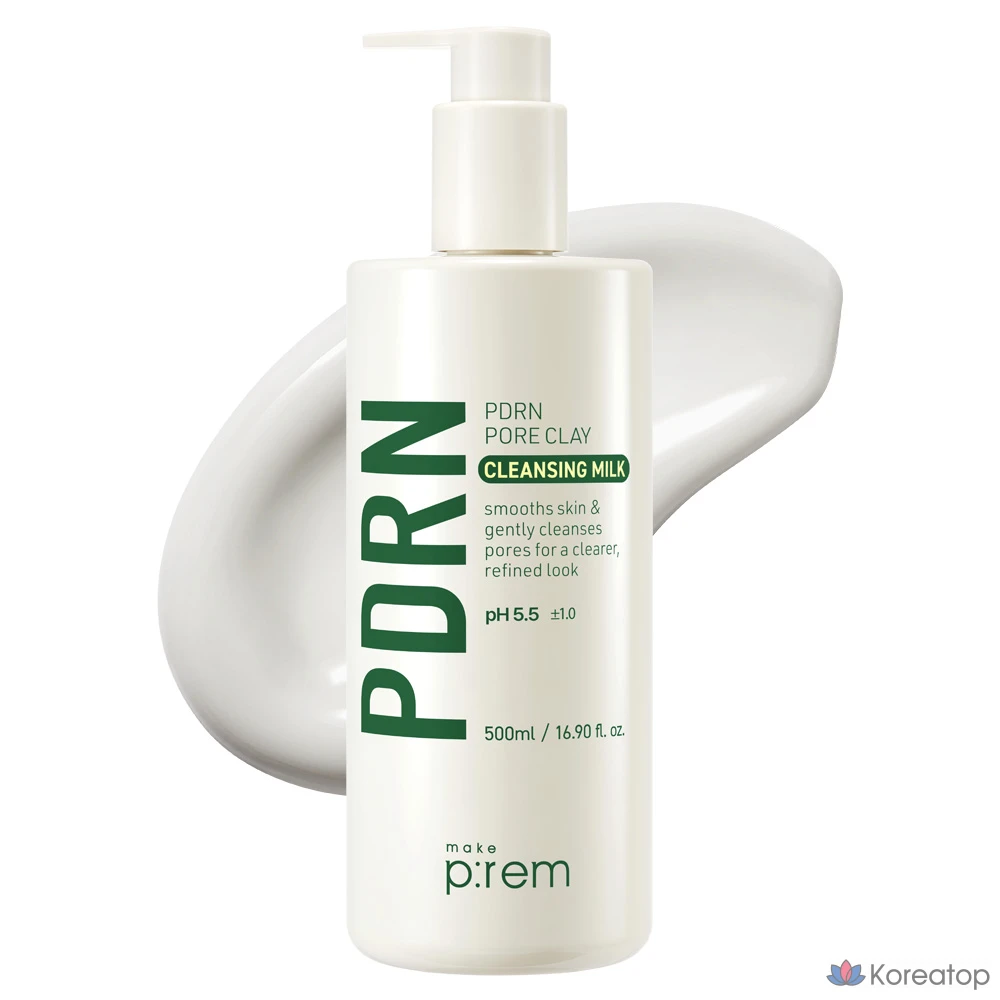 Очищающее молочко MAKE P:REM PDRN Pore Clay Cleansing Milk, 500 мл, 1 шт.