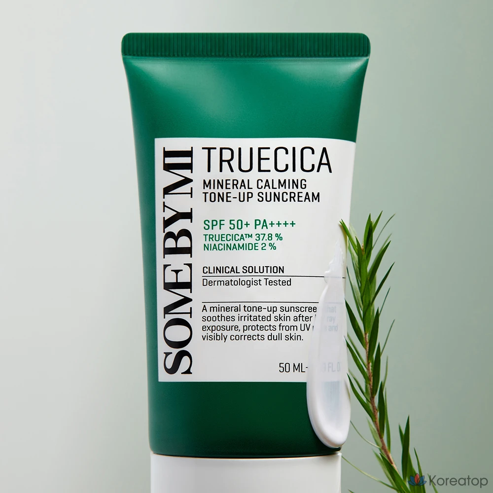 Солнцезащитный крем Some By Mi Truecica Mineral Calming Tone Up Sunscreen SPF50+ PA++++, 50 мл, 1 шт.