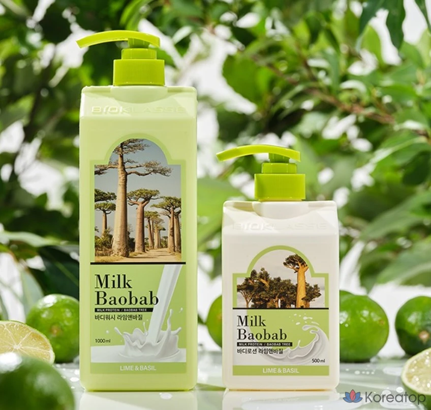 Гидрофильное масло для тела Milk Baobab Body Wash Lime &amp; Basil, 1 л, 1 шт.