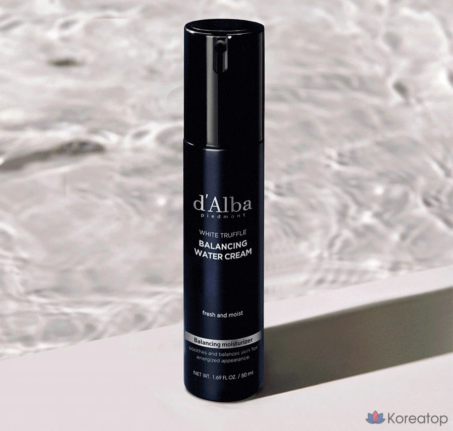 Набор для ухода d'Alba All-in-One Men's Balancing Water Cream 50 мл + Gentle Foam Cleanser 80 мл 3-piece Set, 1 шт.