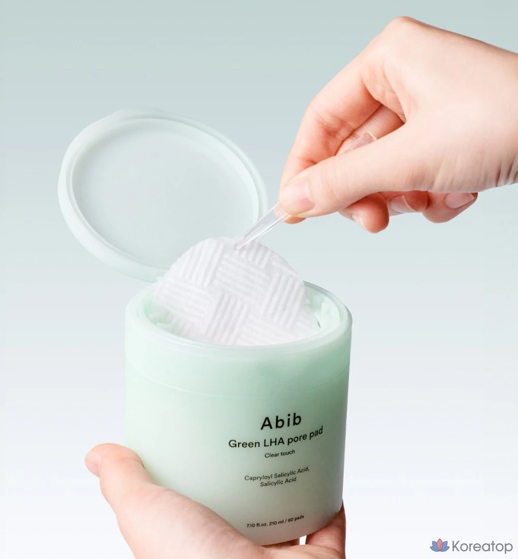 Пэды для лица Abib Green LHA Pore Clear Touch, 210 мл, 60 шт.