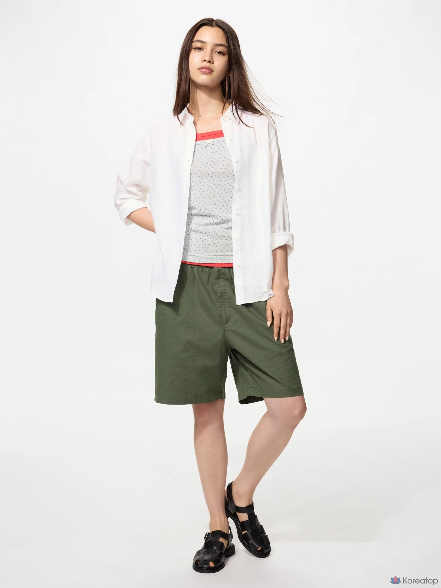 Шорты Uniqlo Linen Blend Easy Short Pants