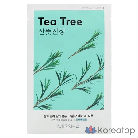 Тканевая маска для лица Missha Airy Fit Sheet Mask Tea Tree, 1 шт.