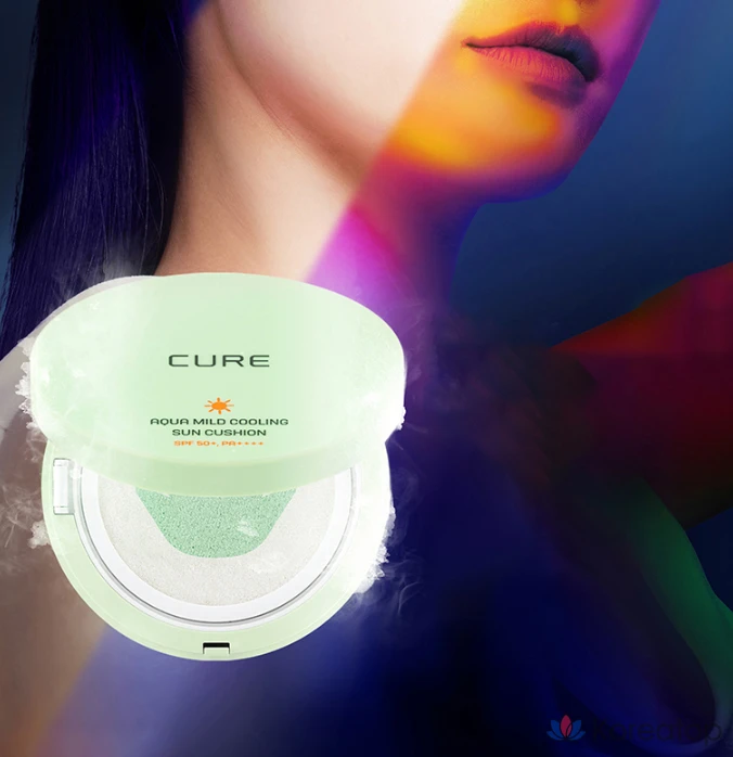 Солнцезащитный кушон KIM JEONG MOON Aloe La Sense Roe Cure Aqua Mild Cooling Sun Cushion SPF50+ PA++++, 25 г, 1 шт.