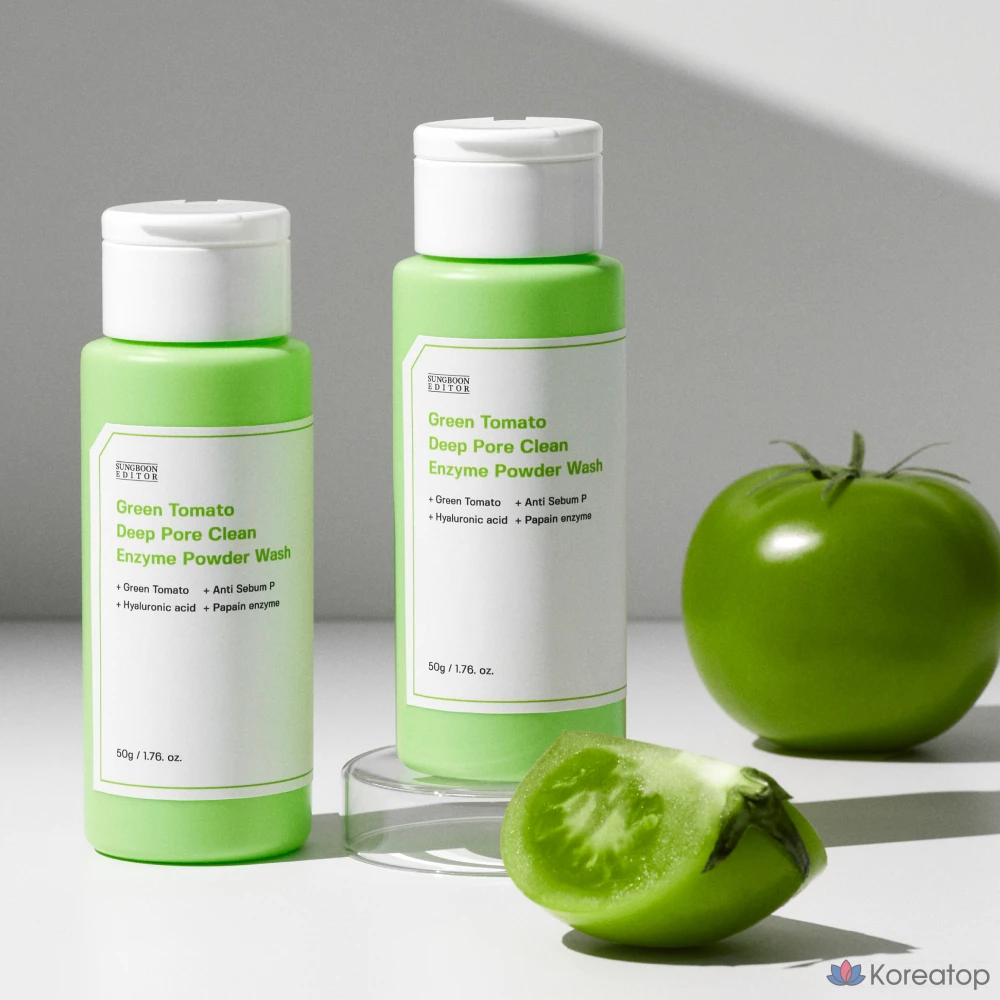 Пилинг-пудра для умывания Sungboon Editor Green Tomato Deep Pore Clean Enzyme Powder Wash, 50 г, 1 шт.