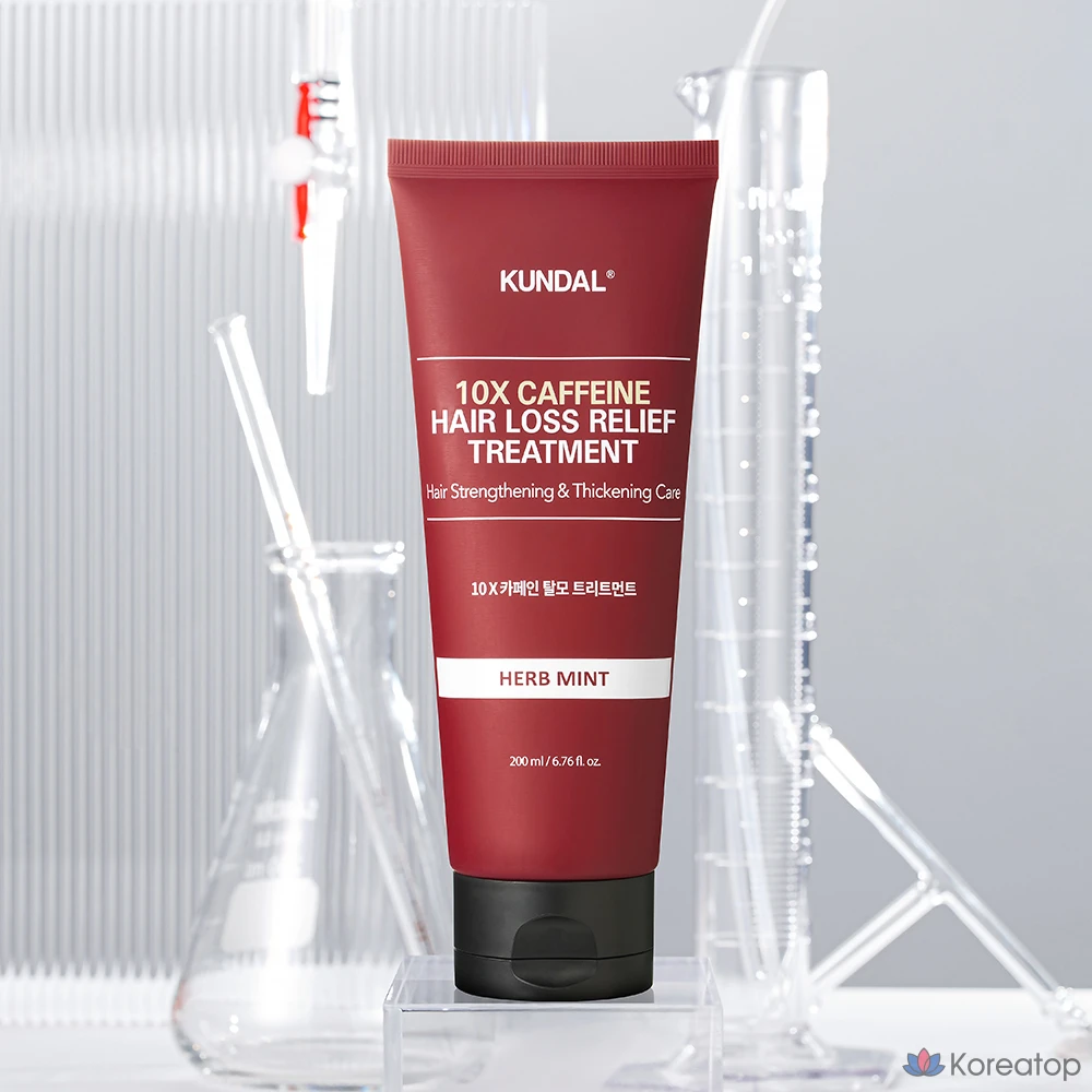 Триатмент для волос Kundal 10x Caffeine Hair Strengthening Anti-Hair Loss Treatment, аромат Herb Mint, 200 мл, 1 шт.