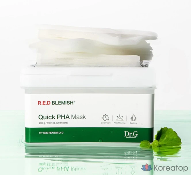 Тканевая маска для лица Dr. G Red Blemish Quick PHA Mask, 180 шт., фото 3