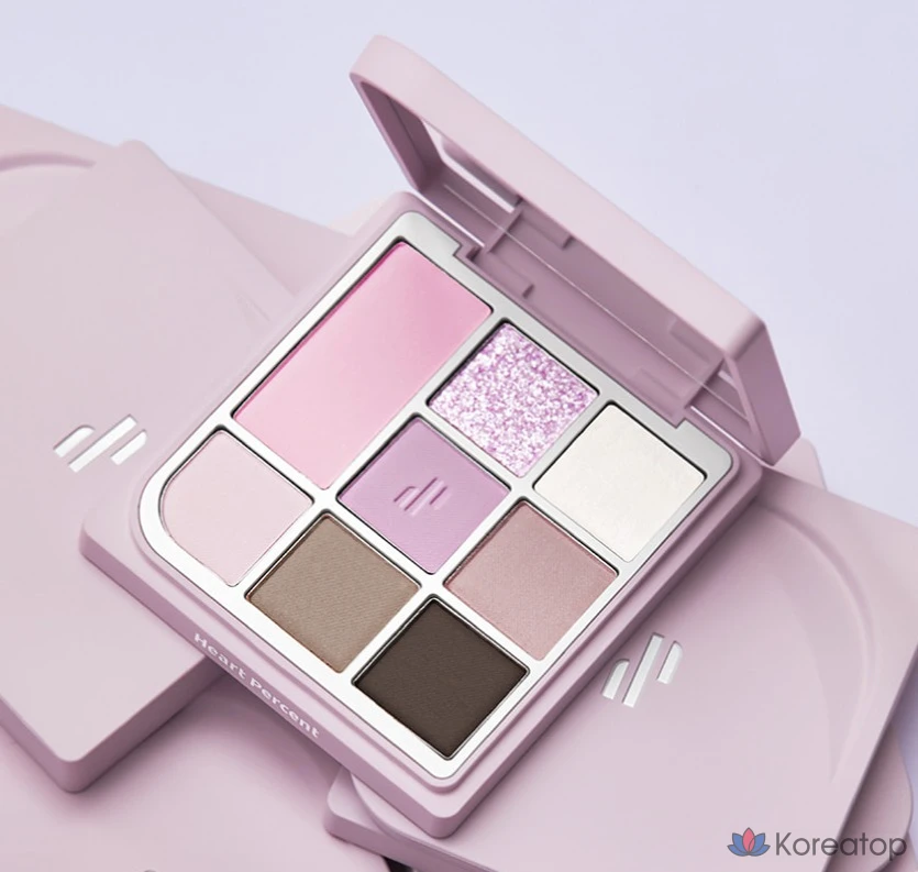 Палетка теней для век Heart Percent Dot On Mood Eye Palette, оттенок 07 Cool Muse Facet, 1 шт.