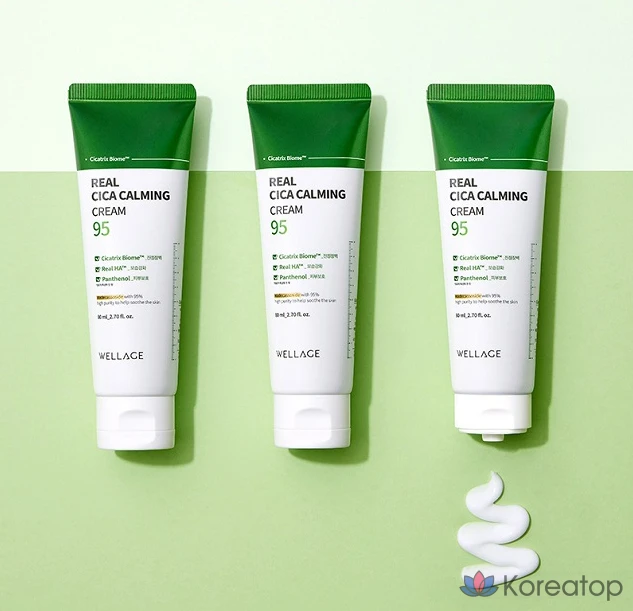 Крем для лица WELLAGE Real Cica Calming 95 Cream, 80 мл, 1 шт.