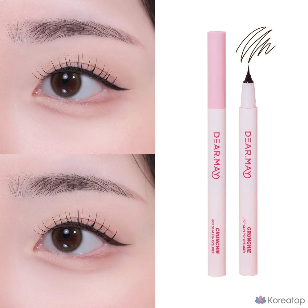 Айлайнер DEARMAY Crunch Pop Slim Pen Eyeliner, оттенок 02 Brown, 0.5 г, 1 шт.