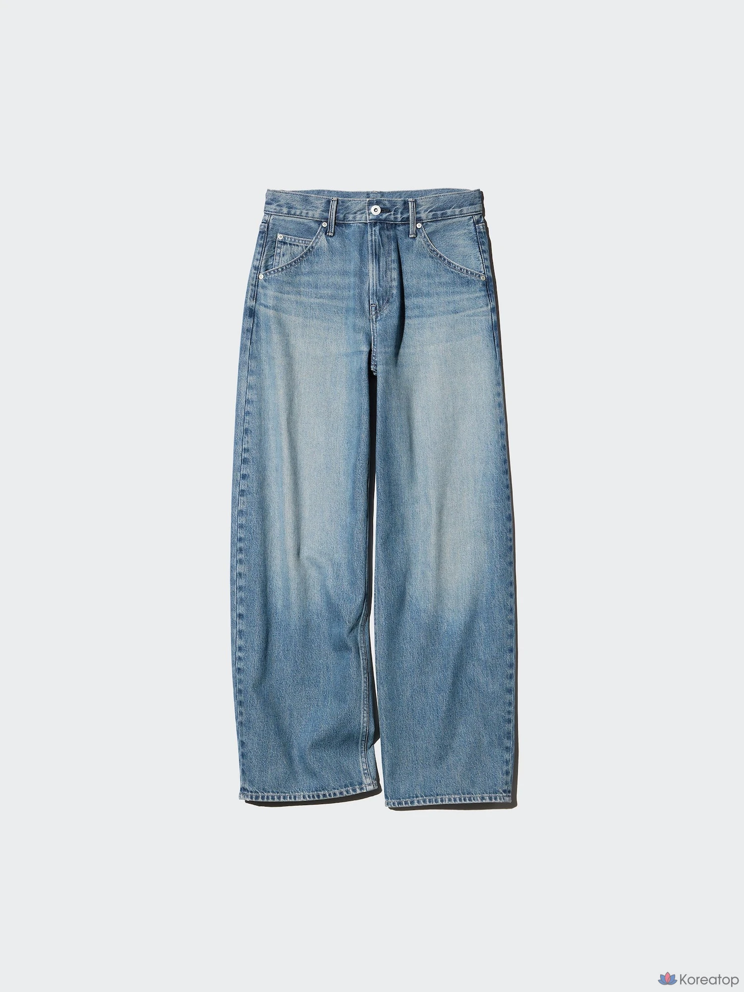 Джинсы Uniqlo Baggy Barrel Leg Jeans, длина 80 см, фото 4