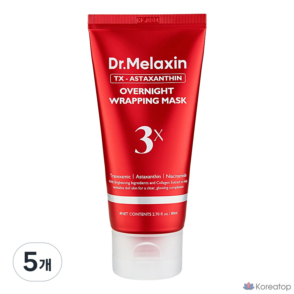 Маска для лица Dr. Melaxin TX Astaxanthin Overnight Wrapping Mask, 80 мл, 5 шт.