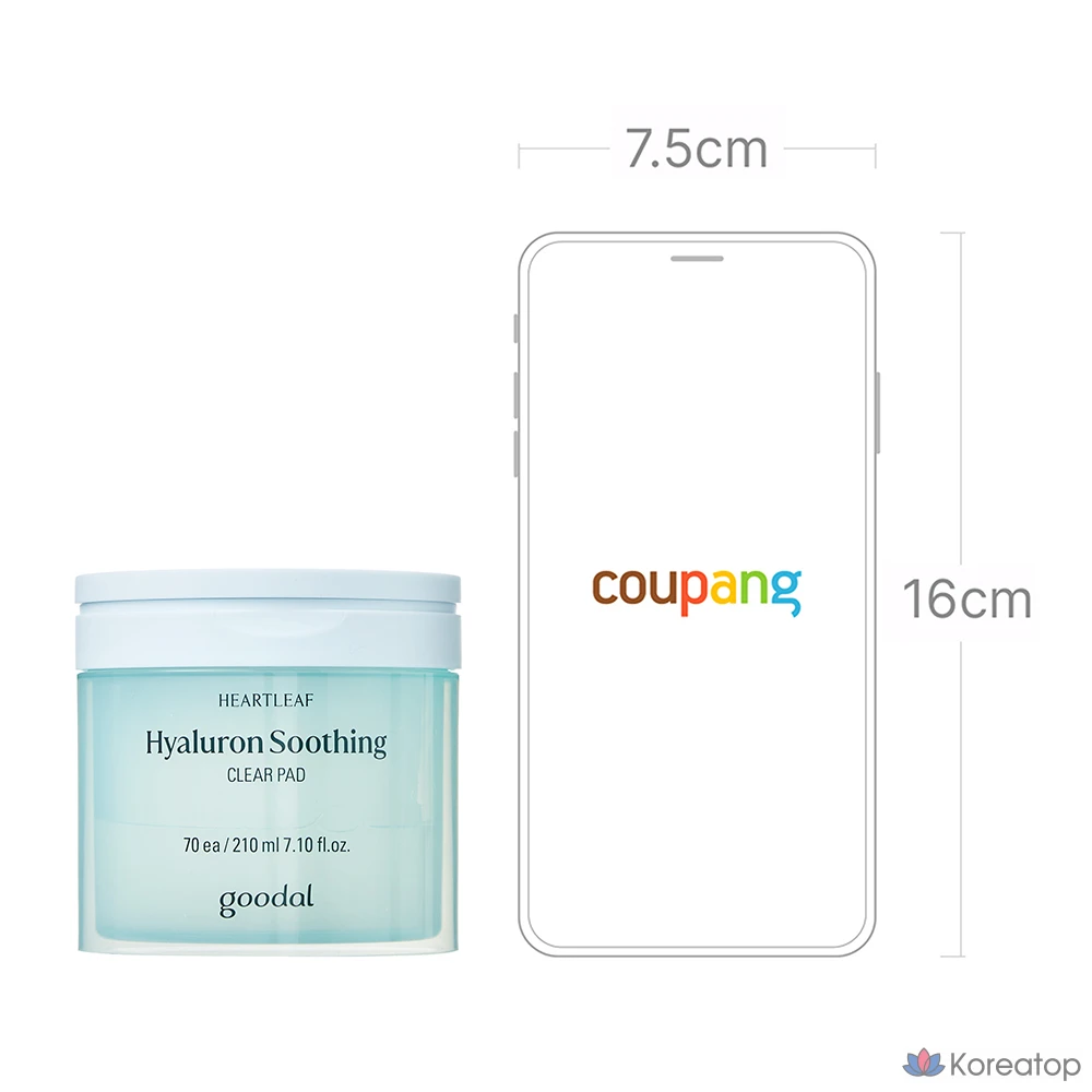 Пэды Goodal Heartleaf Hyaluron Soothing Clear Pad, 70 шт.
