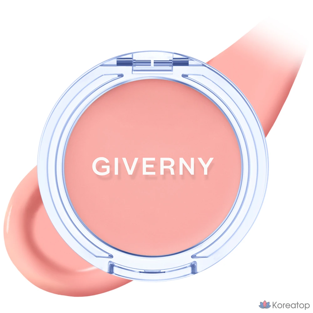 Румяна для щек Giverny Dewy Gel Glow Cream Blusher, оттенок 01 Peach Guava, 2.7 г, 1 шт.