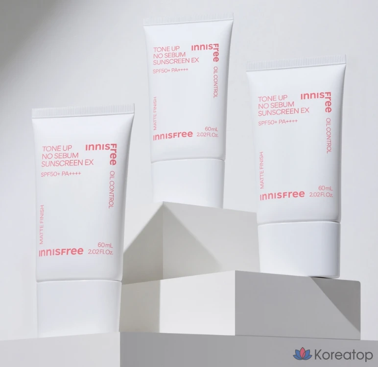 Солнцезащитный крем Innisfree Tone-up No Sebum Sunscreen EX SPF50+ PA++++, 60 мл, 1 шт.