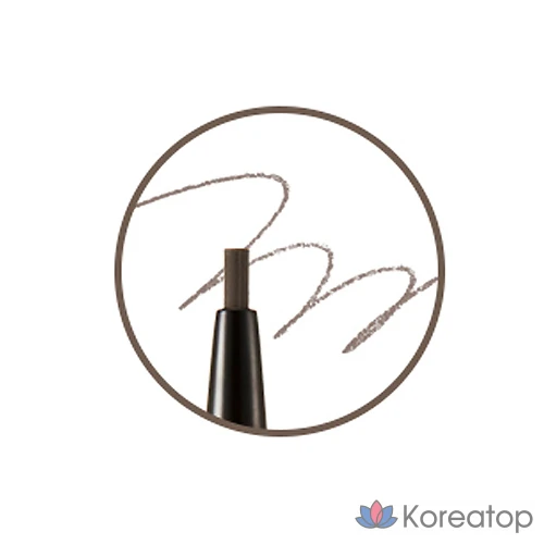 Карандаш для бровей The Face Shop Brow Master Eyebrow Slim Auto Pencil, оттенок 01 Gray Brown, 0.05 г, 1 шт., фото 2